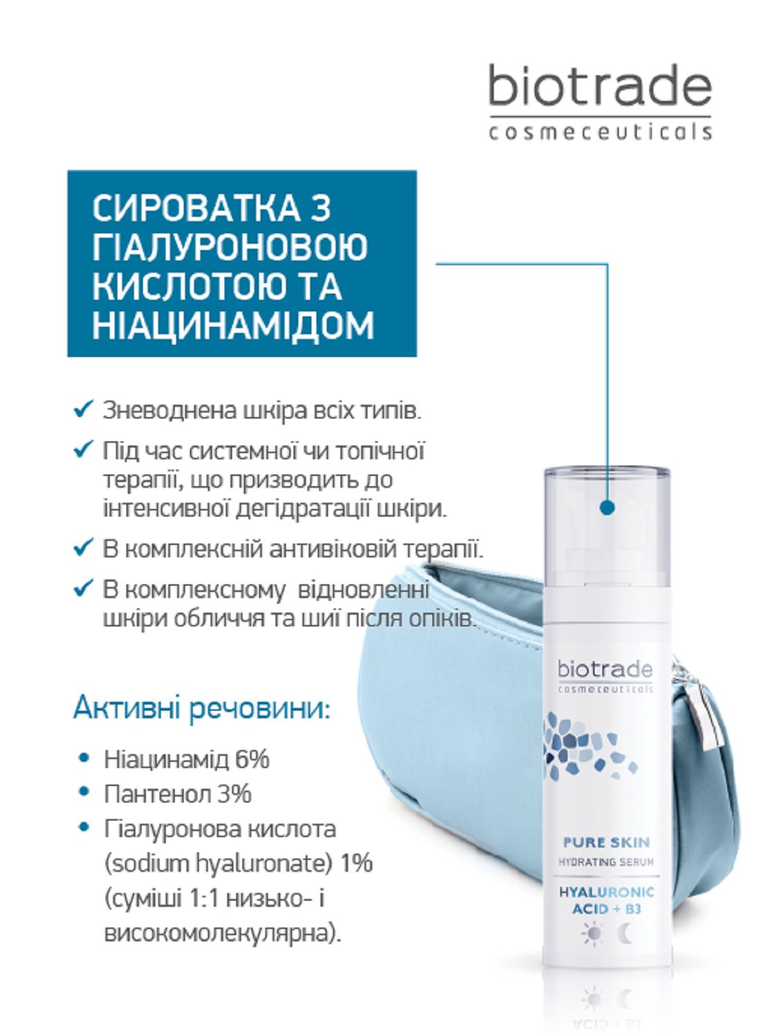 СИРОВАТКА З ГІАЛУРОНОВОЮ КИСЛОТОЮ ТА НІАЦИНАМІДОМ ДЛЯ ІНТЕНСИВНОГО ЗВОЛОЖЕННЯ ШКІРИ 30 МЛ - Image 4