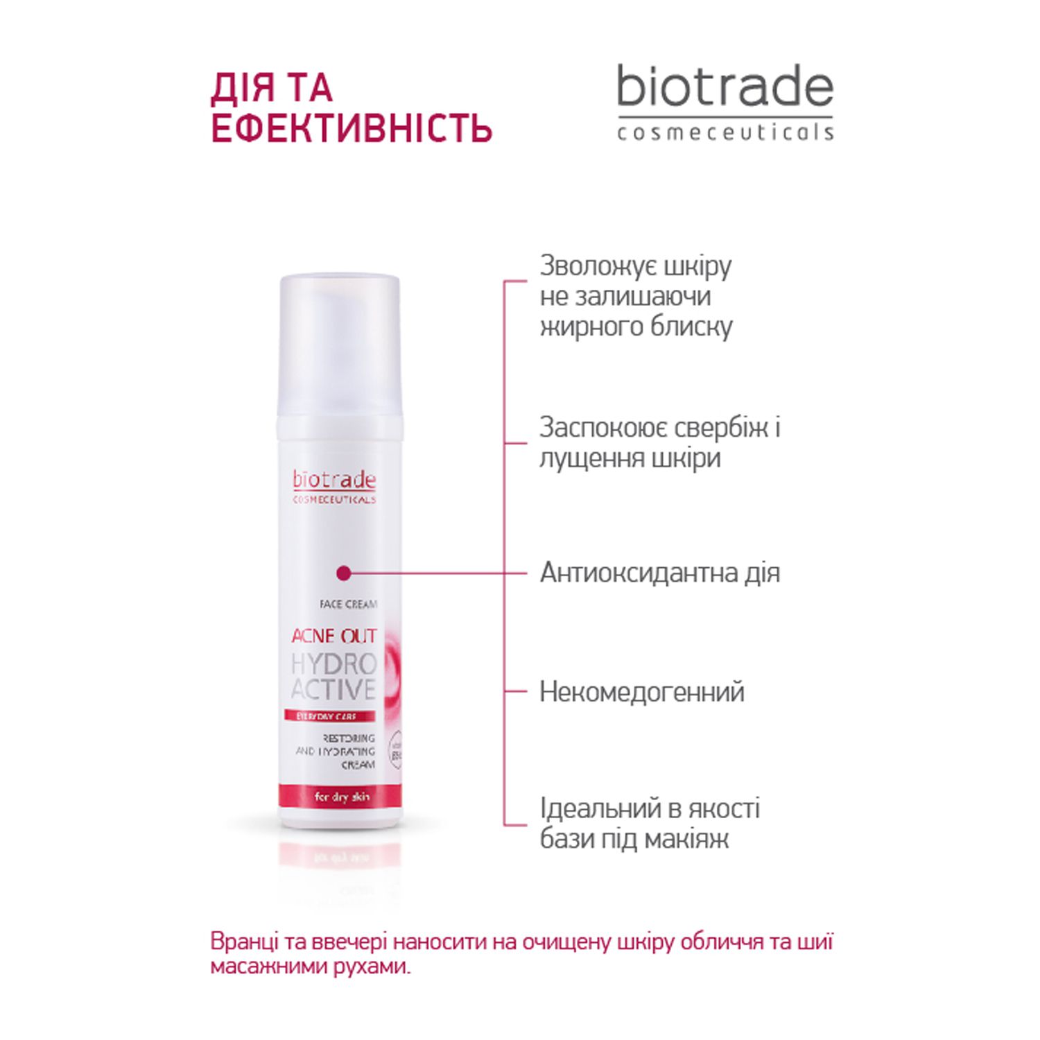 ЗВОЛОЖУВАЛЬНИЙ КРЕМ "ГІДРО АКТИВ" ACNE OUT 60 мл - Image 4